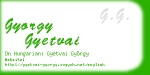 gyorgy gyetvai business card